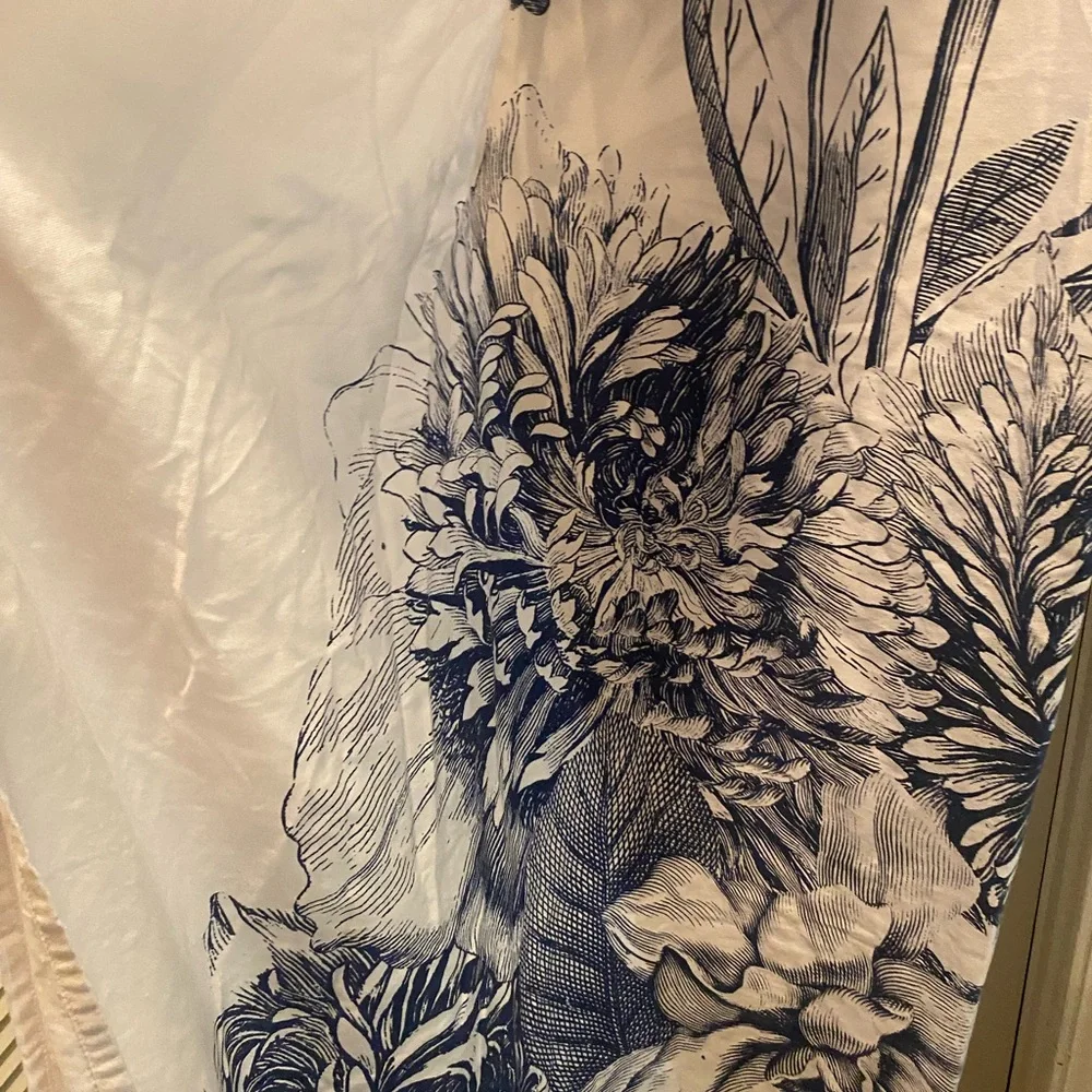 Common Thread Shower Curtain Floral Blue and White.